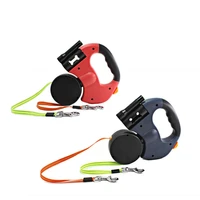 led automatic retractable traction rope with two headed and plastic bag box dog leash dog chain pet supplies dog accessories