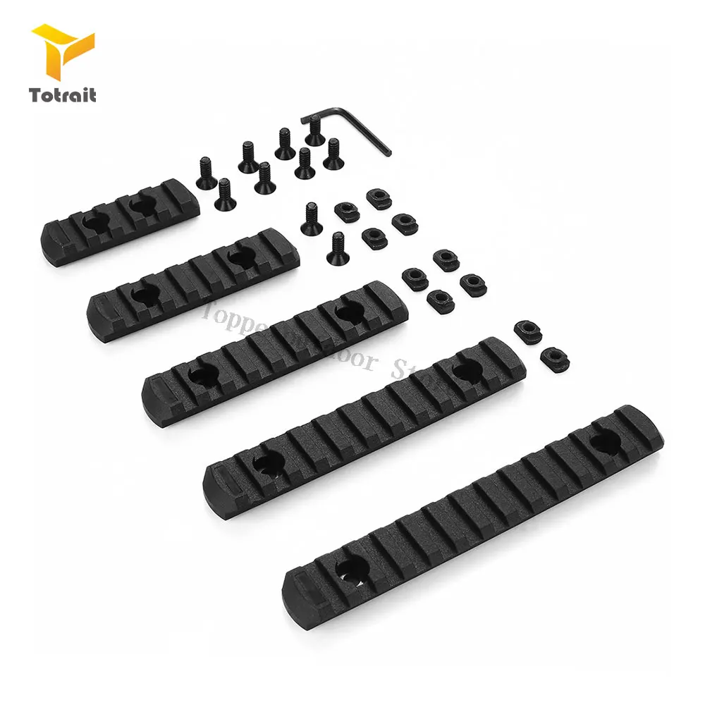

5pcs/ set Tactical M-Lok Picatinny Rail 5 7 9 11 13 Slots Mlok Scope Mount Weaver Nylon Picatinny Side Rails Section MLOK System