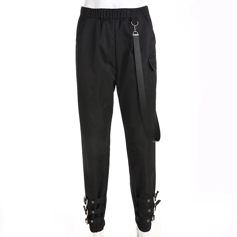 

Women Ribbon Hip Hop Style Casual Woman Pants for Women Streetwear Women Sweatpants Women Cargo Pants Women Stacked Pants