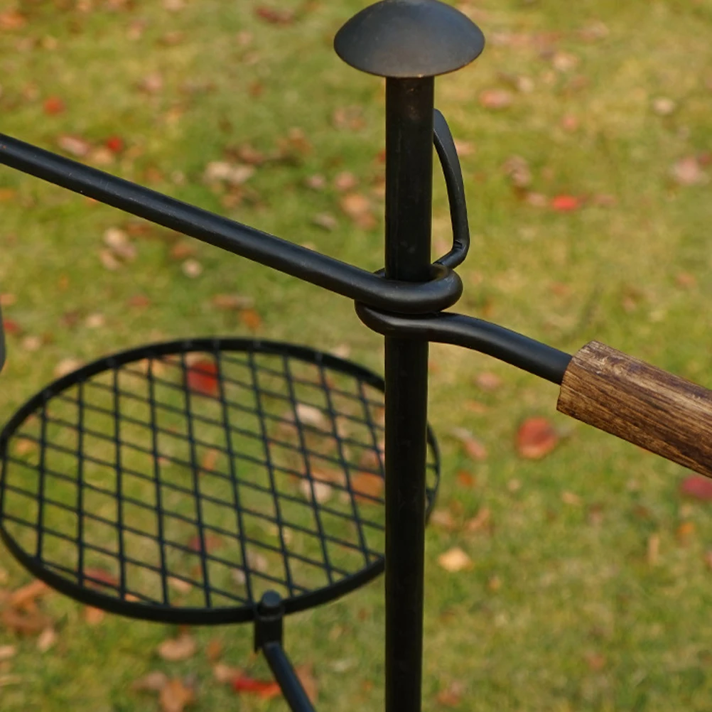 

1pc Barbecue Fire Hanger Outdoor Camping Campfire Cooking Oven Hanger Grill Stand Grilling Tray Holder