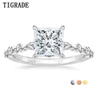 Обручальное кольцо TIGRADE 2CT из стерлингового серебра 925 пробы с круглым кубическим цирконием