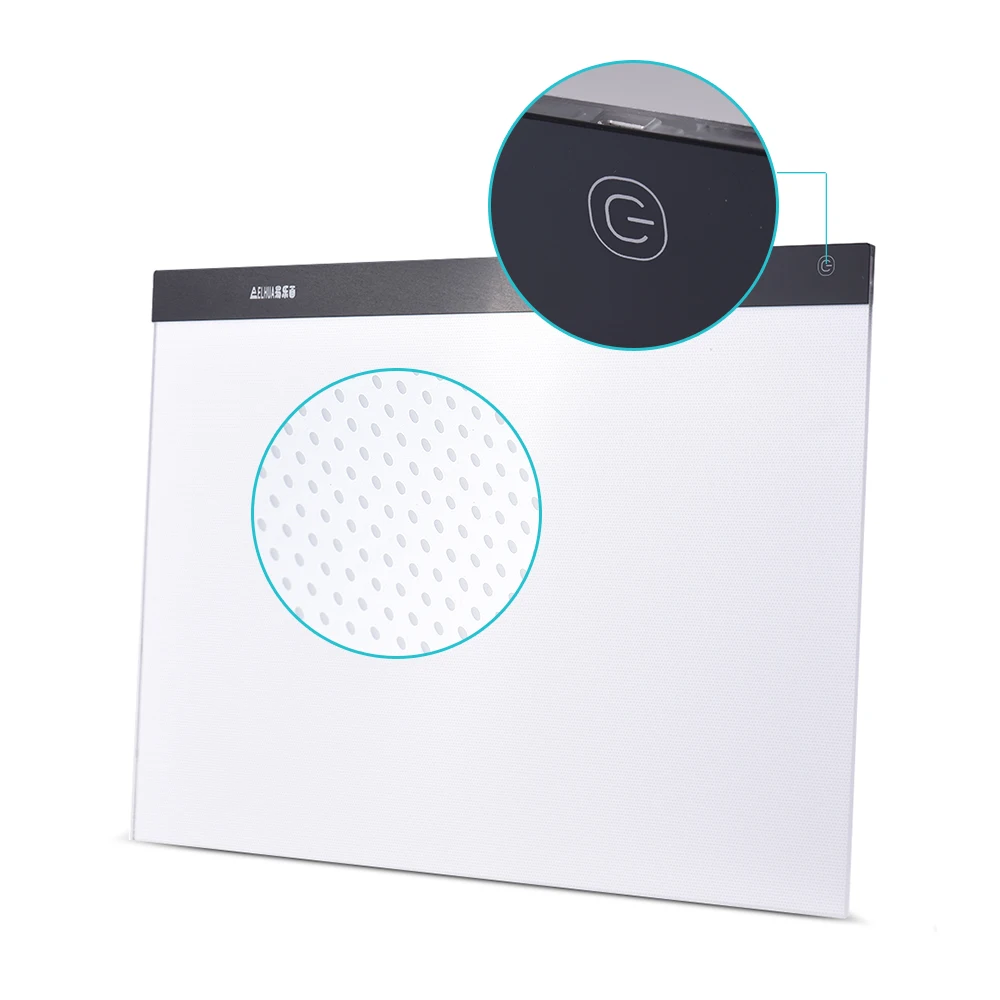 

A2 Large Ultra-thin LED Light Pad Box Painting Tracing Panel Copyboard Stepless Adjustable Brightness USB Powered for Tracing
