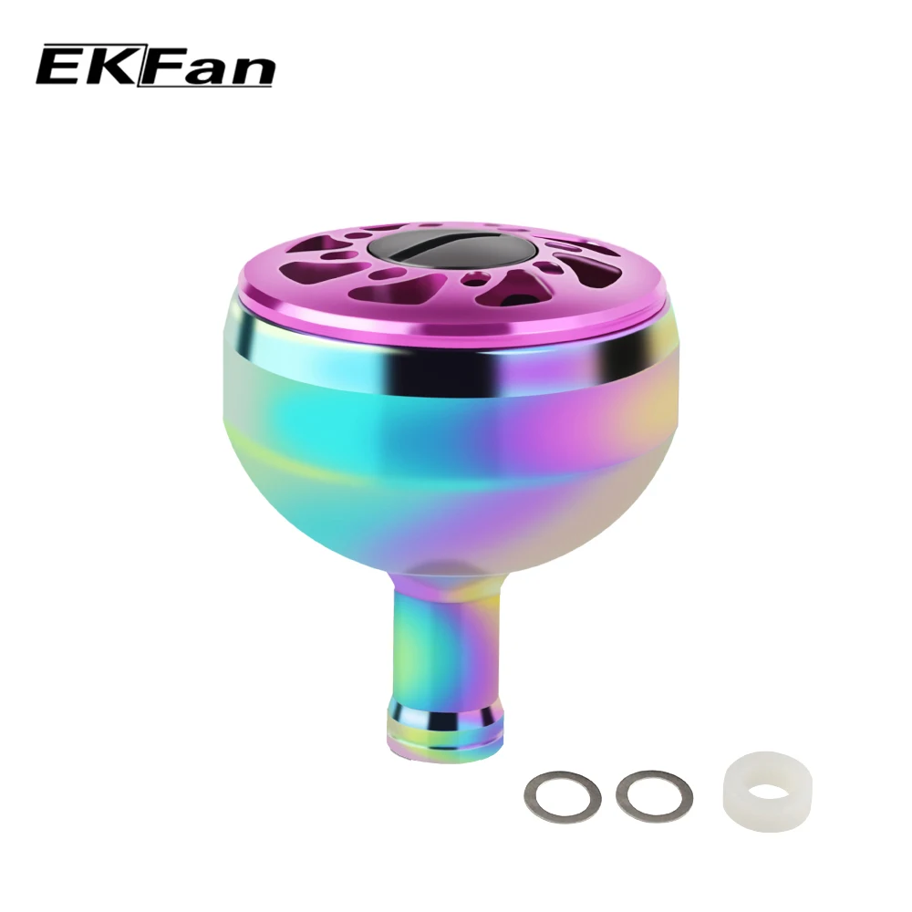 

EKFan New Design Colorful Fishing Handle Knob Hollow Metal Fishing Reel Handle Knobs Diamater 38mm For Spinning Wheel Type