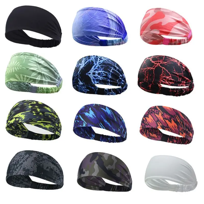 

Running Yoga Sweatbands Breathable Women Men Sports Headband For Tennis Basketball