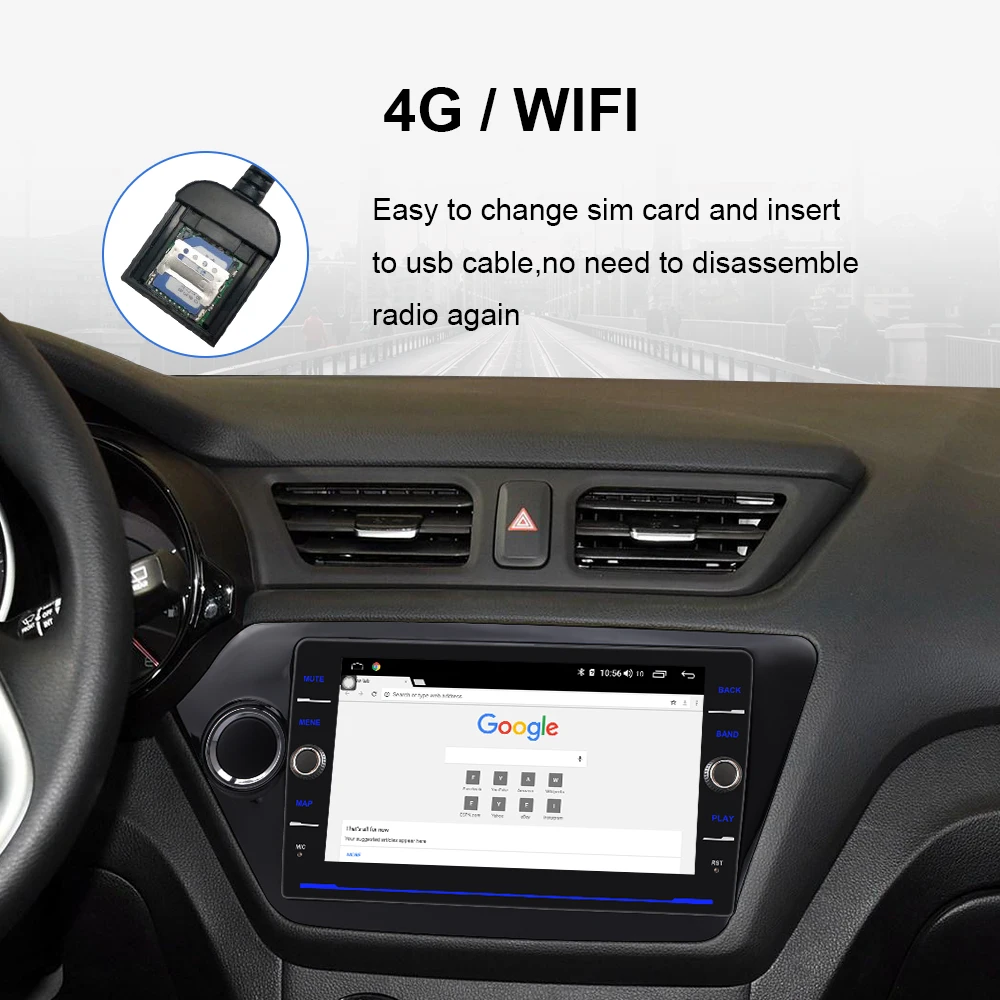 2Din Android 8,1 Автомобильный мультимедийный dvd-плеер для KIA RIO 3 2010- Авторадио Навигация gps стерео радио Кассетный рекордер 4G