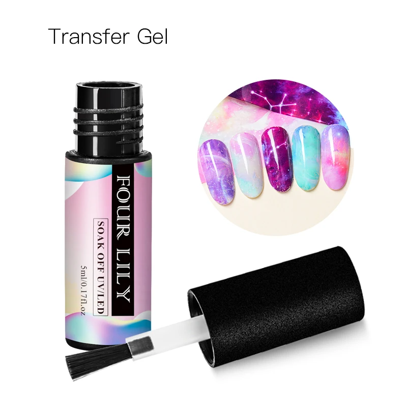 Наклейка для ногтей Четыре лилии клей звездное небо наклейка переводной слайдер