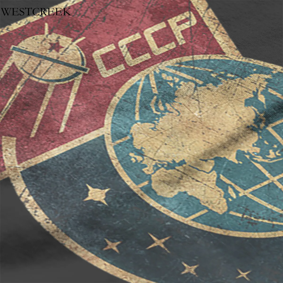 CCCP оригинальную русско космической программы СССР подарок футболка в винтажном