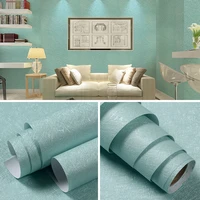 silk blue pvc waterproof renovation thicken wallpapers diy self adhesive solid color wall stickers living room hotel wall decals