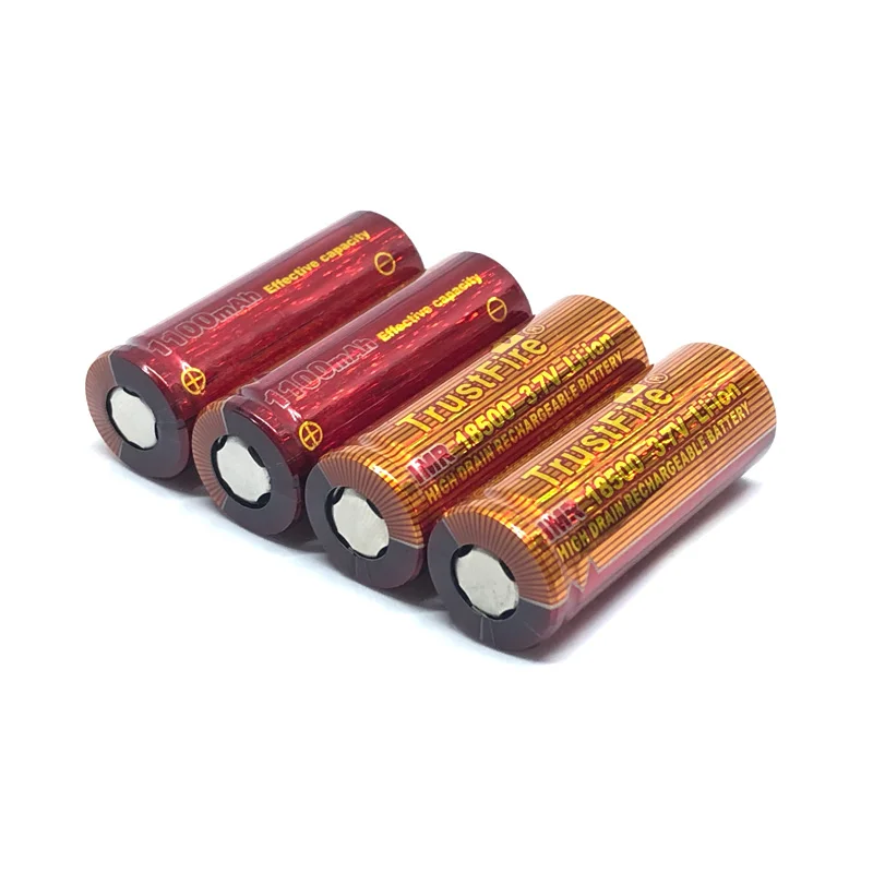 TrustFire IMR 18500 1100 мАч 3 7 в литий-ионная перезаряжаемая литиевая батарея с высоким