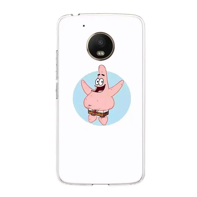 Чехол для телефона с изображением Губки Боба Moto G7 Motorola G5 G6 G5s E5 Z3 Play Plus Прозрачный