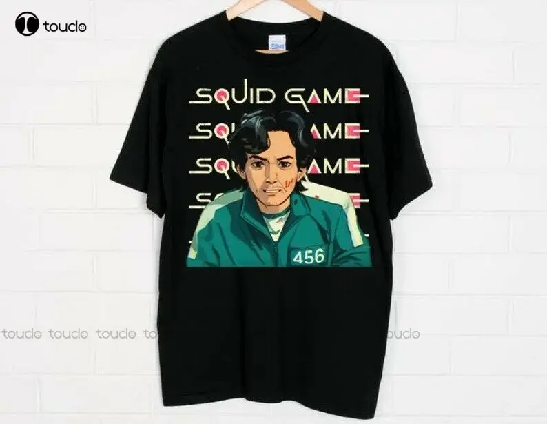 

Squid Game Player 456 T-Shirt Mens T Shirts Custom Aldult Teen Unisex Digital Printing Tee Shirt Fashion Funny New Xs-5Xl