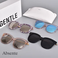 korea square acetate polarized uv400 men women sunglasses gentle absente sunglasses women men with brand case