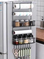 creative refrigerator side rack kitchen shelf storage racks wall hanging multi function spice storage holders household goods