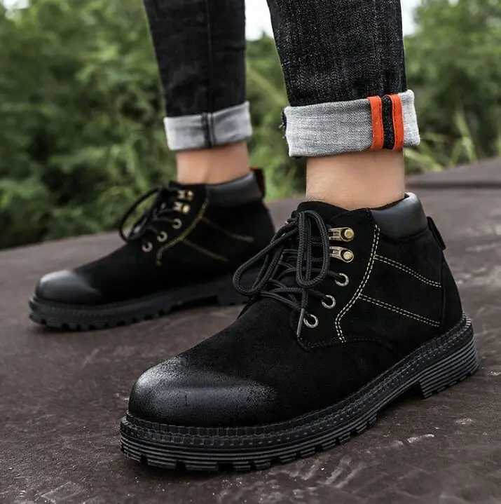 

Модные мотоциклетные ботинки, мужские ботильоны, ботинки мартинсы, женская зимняя Осенняя обувь, мужские теплые зимние ботинки на меху Botas Mujer