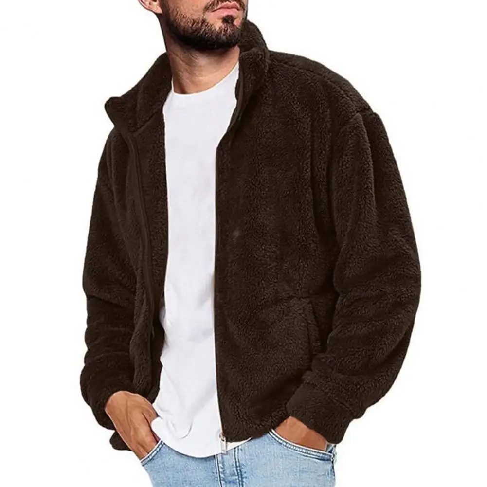 

Кардиган, куртка с длинным рукавом, красивая дышащая мужская теплая флисовая куртка с карманами, куртка для отдыха