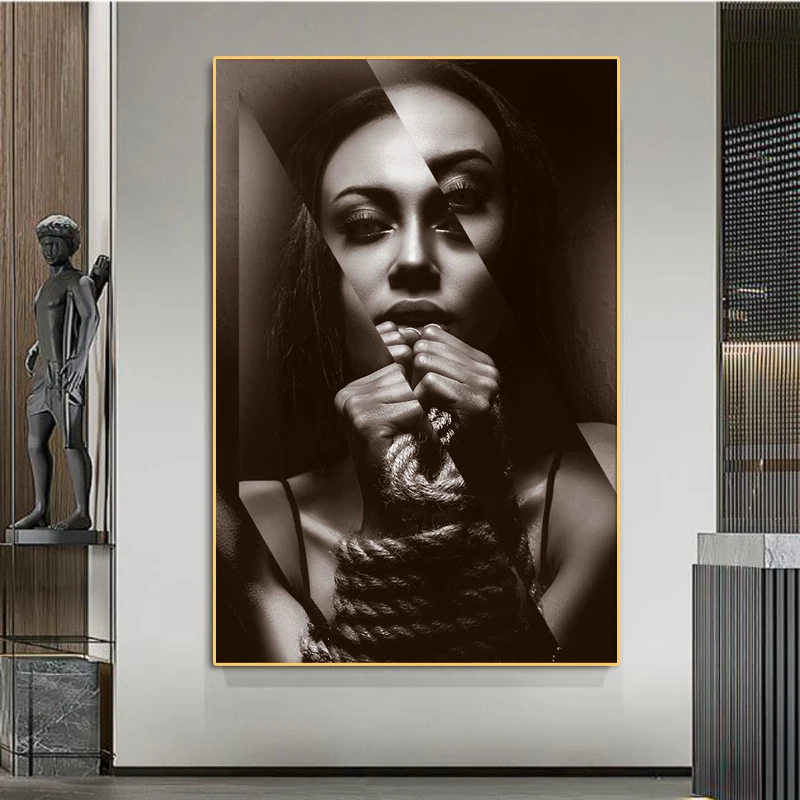 

Абстрактные Художественные плакаты и принты для девушек в скандинавском стиле, холст, картины, сексуальная леди, украшение на стену, внутренние картины для домашнего декора