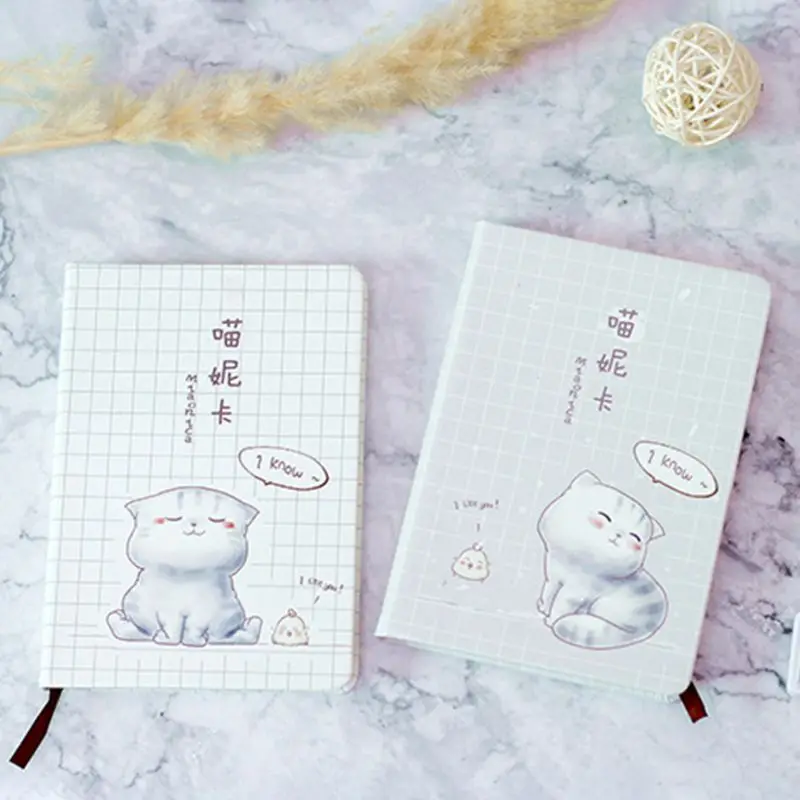 Милый блокнот с кошкой дневник ежедневник набор канцелярских принадлежностей