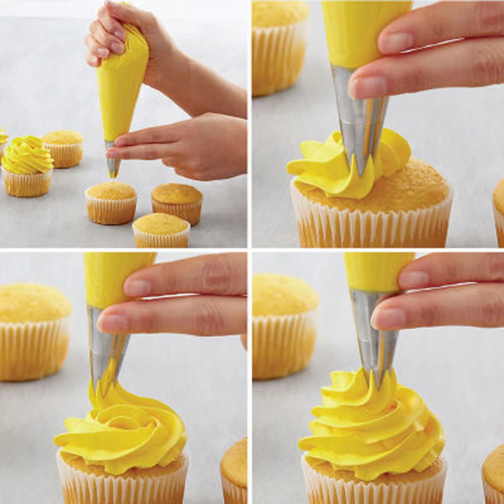 

2style 3pcs Russian Tips Pastry Large Size Cream Steel Stainless Nozzle Icing Piping Set Decorating Cupcake Cakes Baking Tools