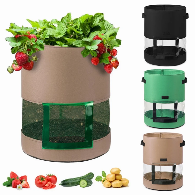 

7/10 Gallon Potato Plant Growth Bag Outdoor Garden Greenhouse Strawberry Vegetable Nursery Pot