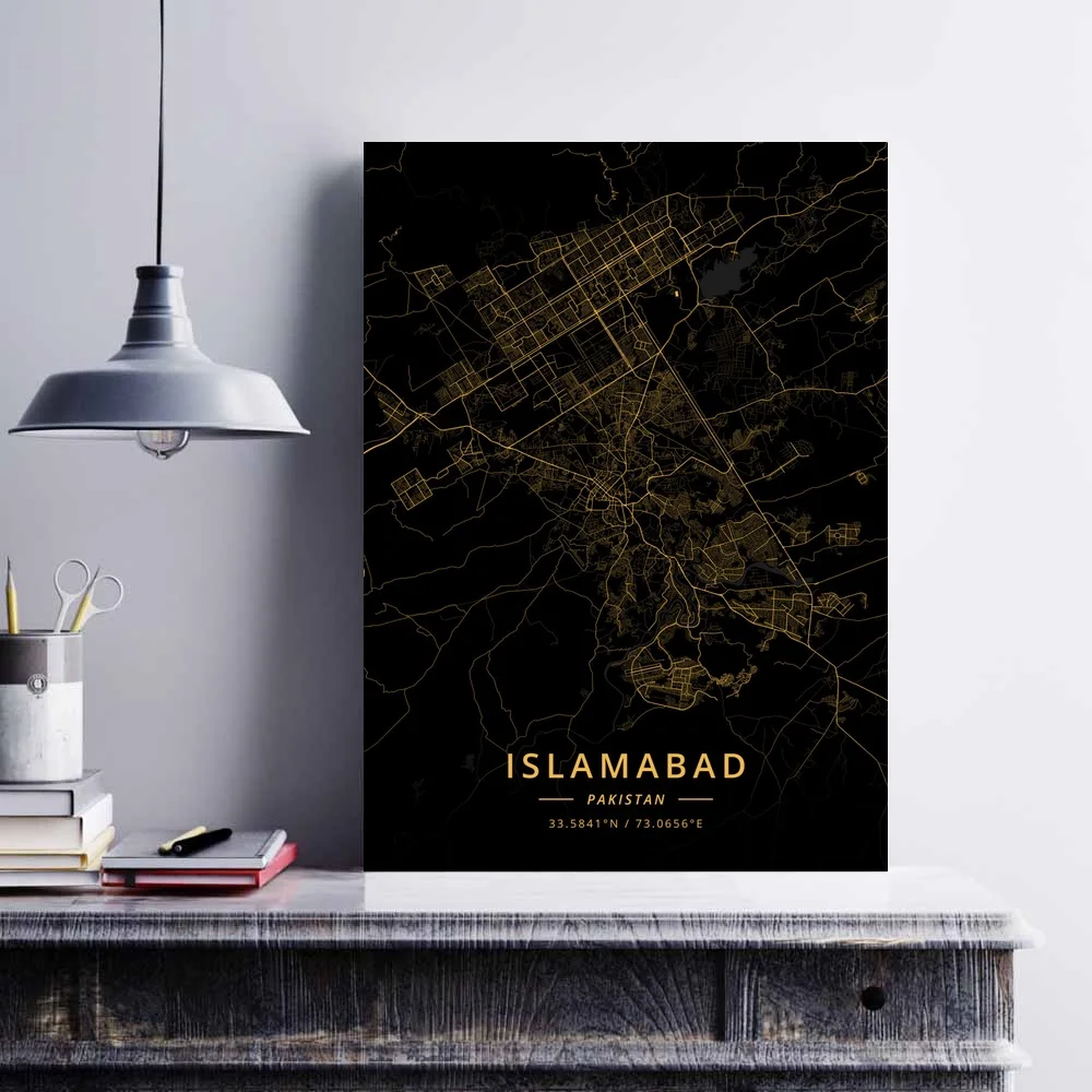 Islamabad Karachi Lahore Pakistan Poster | Painting &amp Calligraphy
