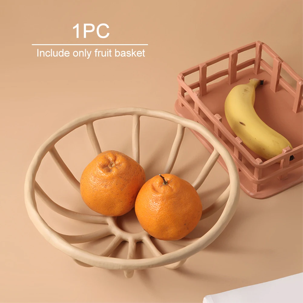 

Tea Table For Kitchen Counter Resin Dining Room Snacks Storage Bowl Restaurant Party Geometric Easy Clean Vegetable Fruit Basket