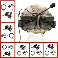 electronic ear protection tactical headset comtac ii helmet arc track bracket headset with u94 ptt adapter new headband