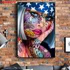 5D DIY алмазная живопись абстрактные граффити тату девушка полный квадратный Круглый Смола Алмазная вышивка крестиком Стразы