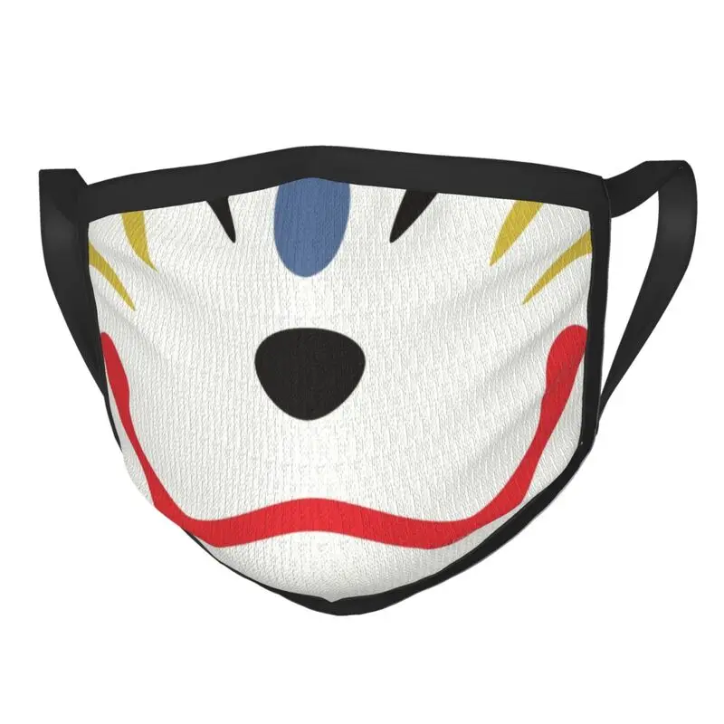 

Oni Kitsune Fox Japan Japanese Mask Washable Unisex Kawaii Mouth Face Mask Anti Dust Haze Protection Respirator Mouth-Muffle