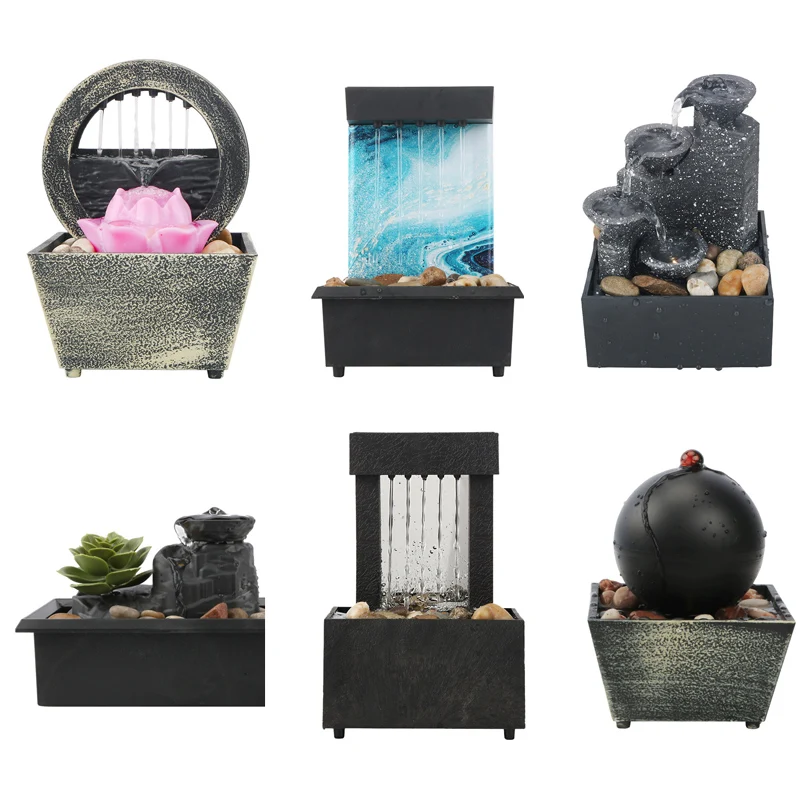 Медитационный Фонтан СВЕТОДИОДНЫЙ светильник кой для дома и офиса на батарейках