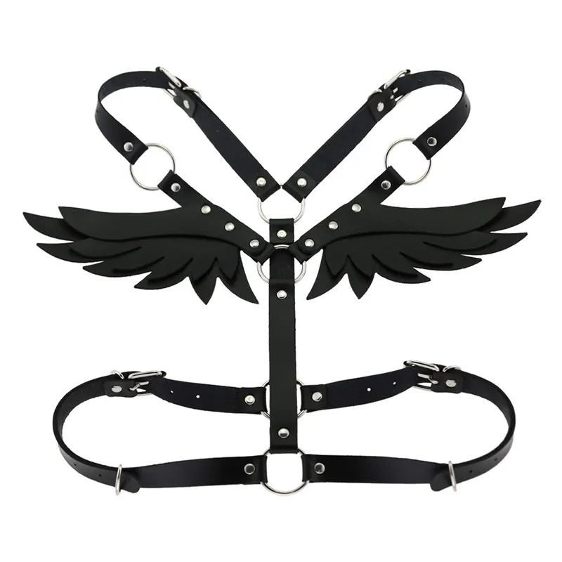 Женская обувь Кожаные Ангел тела пояс Фетиш Крылья Ангела Связывание связывания