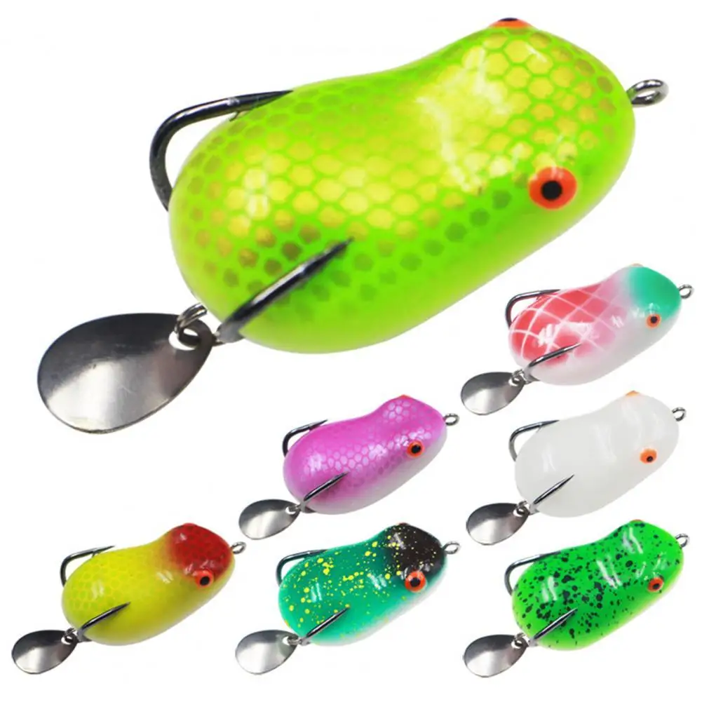 

4cm 7.3g Frogs Lure Floating Weedless Toads Soft Bait Thunder Frogs Double Hook Sequins for Fishing for Outdoor