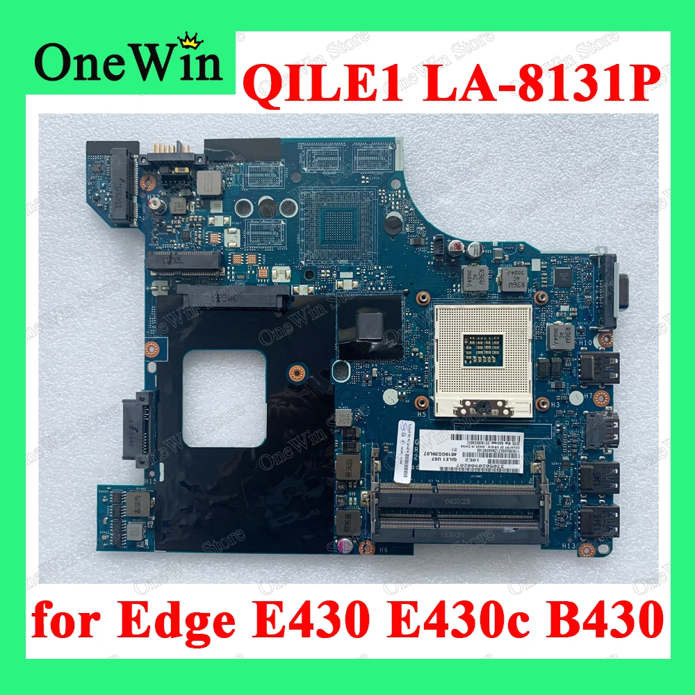 Intel HM77 for Edge E430 3254 6271 ThinkPad E430c 3365 Lenovo B430 6270 Laptop Motherboard QILE1 LA-8131P 04W4018 04Y1168 | Компьютеры и