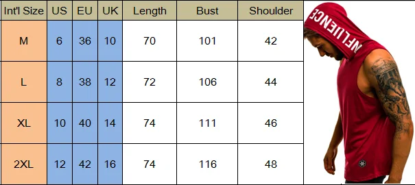 Мужская майка с капюшоном для бодибилдинга спортзала тренировки без рукавов
