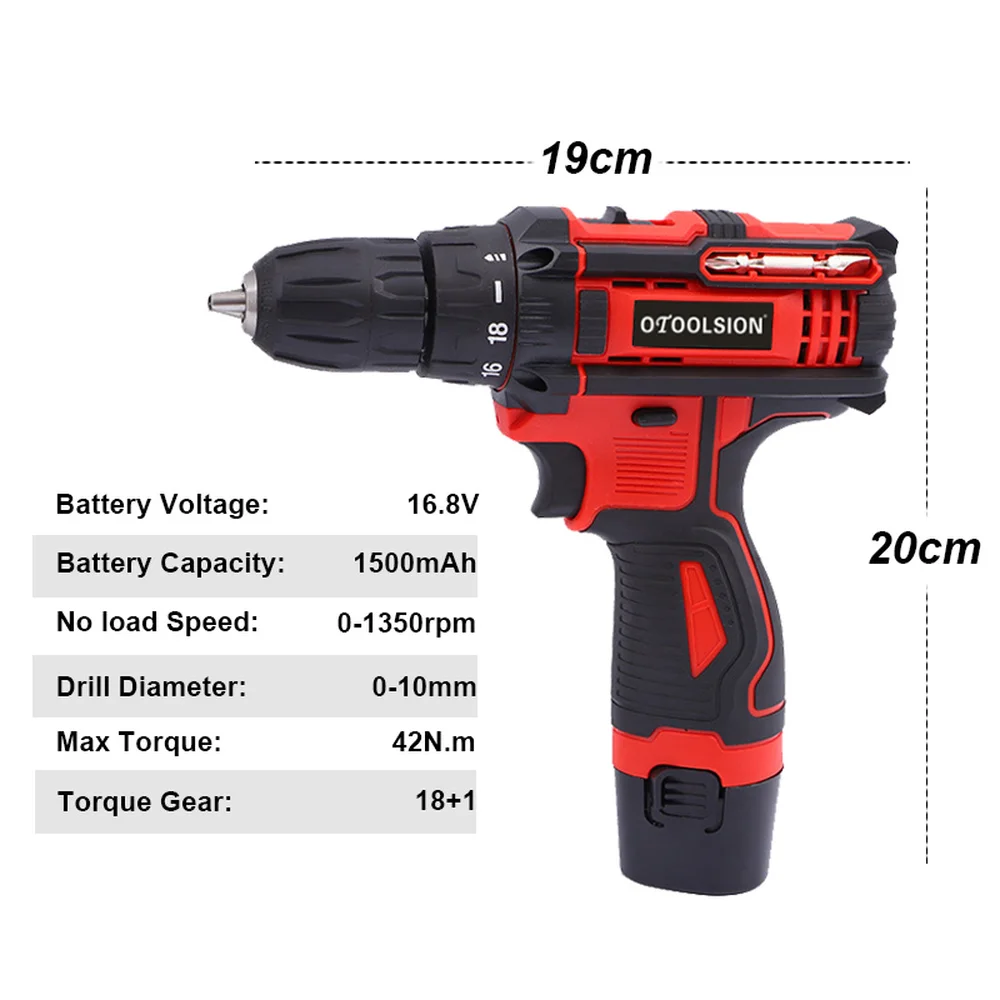 Новая дрель шуруповерт 1500 мАч 16 8 в Аккумуляторная электроинструменты