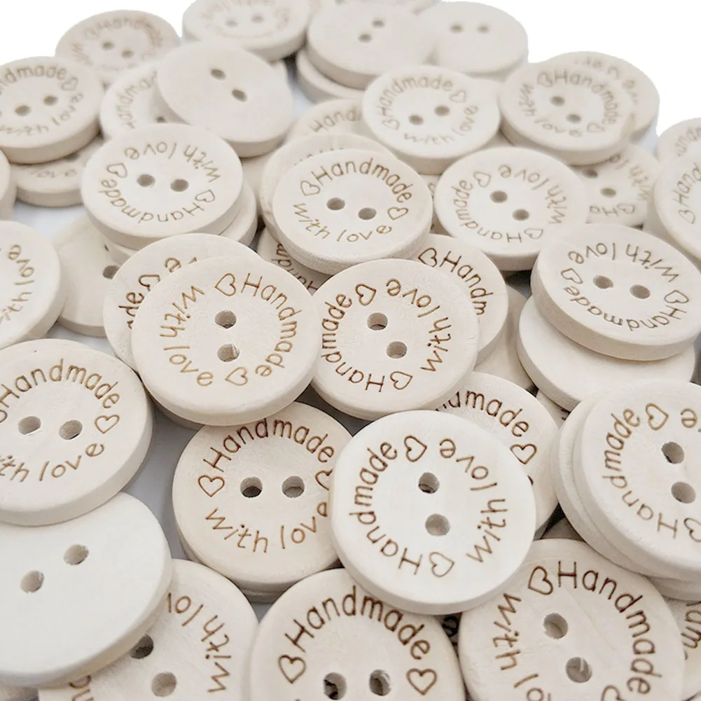 50 шт. новинка Лидер продаж оригинальные деревянные пуговицы из твердой древесины