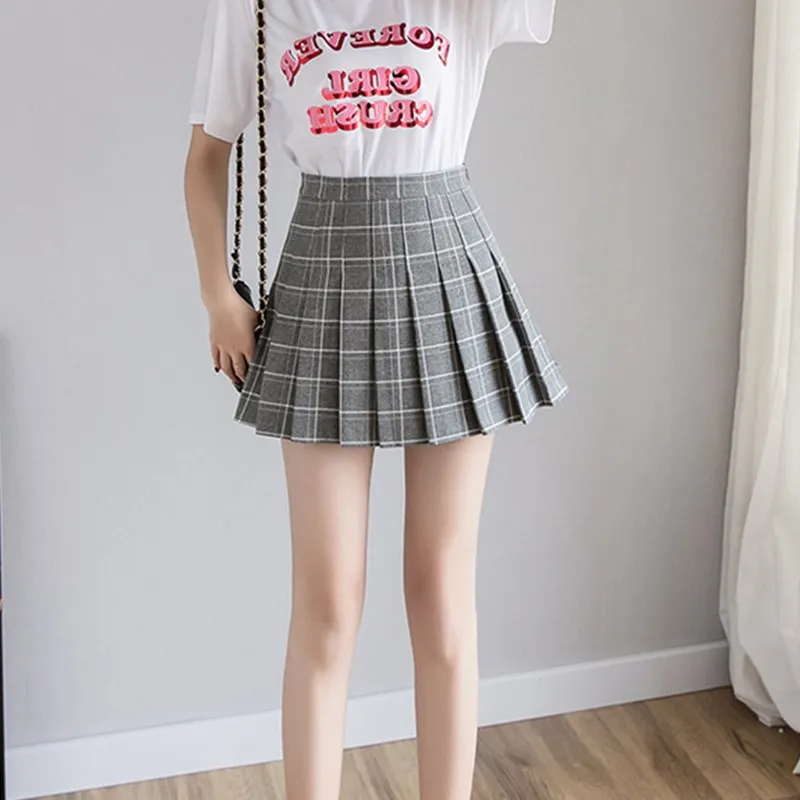 

High Waist Plaid Pleated Skirt Women's Skirt New Academic Style A-Line Fashionable Skirt JK In Spring And Summer 2021 S-XL