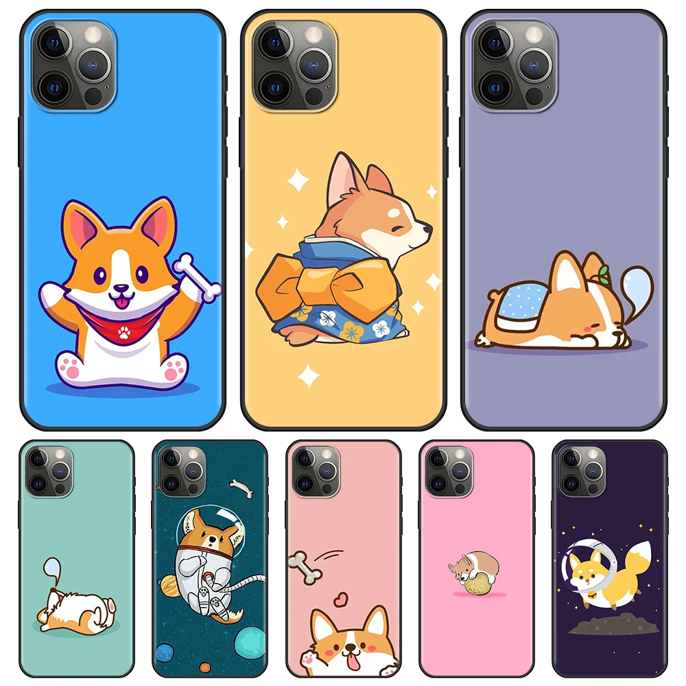 

Cute Corgi Dog Case For Apple iPhone 11 7 XR 12Pro Max 12 Mini X 7 6 6S 8 Plus 11Pro XS 5 5S SE Phone Cover