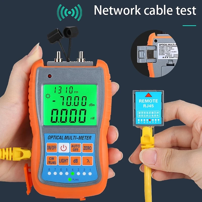 COMPTYCO AUA-G70B/50B 4 in1 Mini Optical Power Meter Visual Fault Locator Network Cable Test Optical Fiber Tester 10KM 30KM VFL