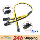 10 шт., Кабель-адаптер PCI-E PCIE 6Pin-Dual 8Pin 6 + 2Pin