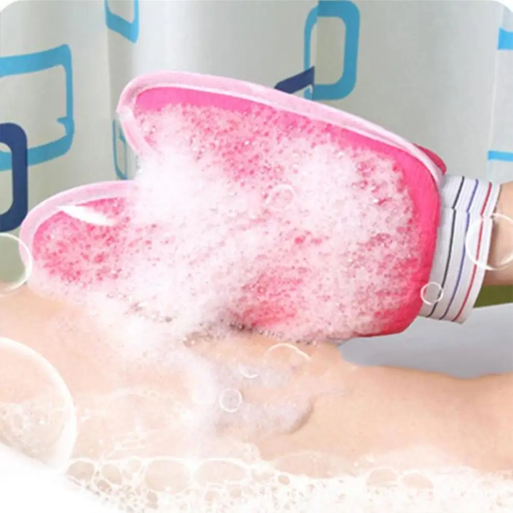

1Pc Rubbing Shower Glove Bathing Gloves Household Bathroom Accessories [ Color Random ]
