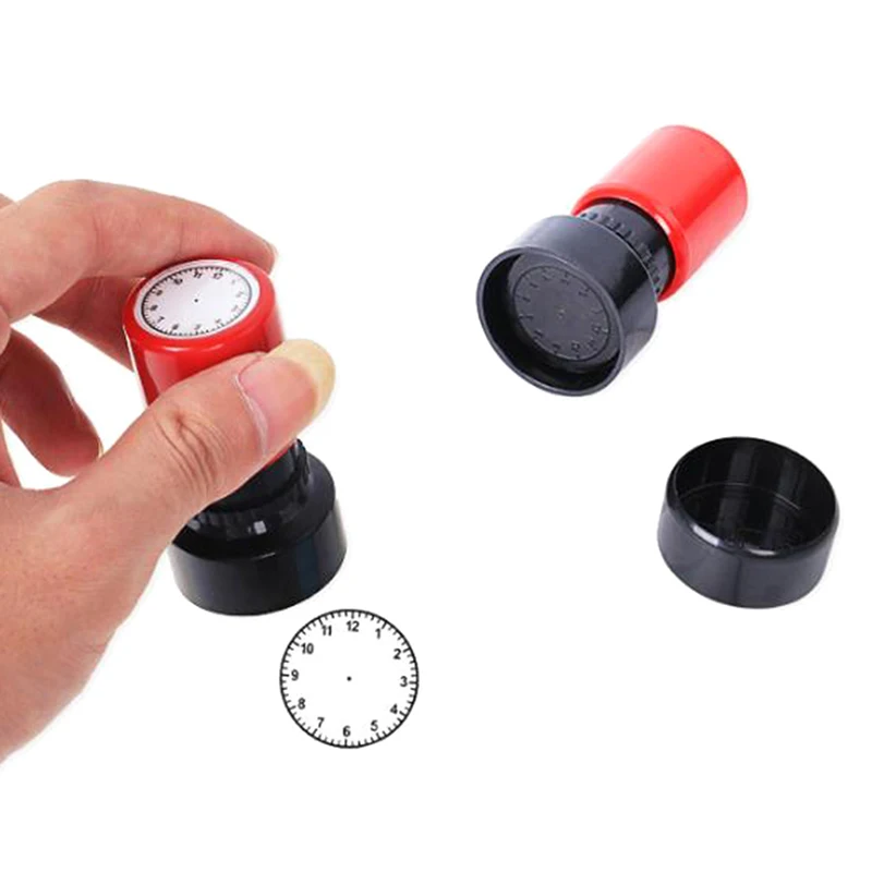 

1 PC New Learning Recognition Teacher Teaching Seal Clock Dial Stamps Primary School Seal Kids Children Toys 30mm In Diameter
