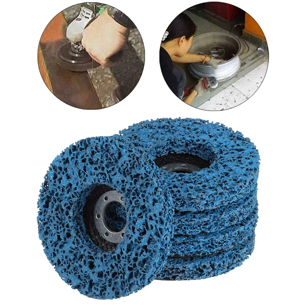

5PCS Rust Removal Wheel 115mm Paint Wood Plastic Nylon Polishing Wheel Rust Removal for Durable Angle Grinder Clean Grinding