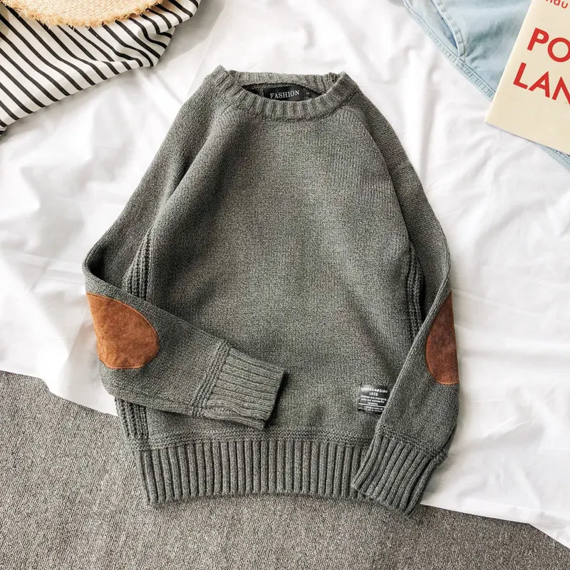 

2021 Pullover Fashion Sweater For Men Warm New Spring Autumn Long Sleeve Male Fit Youth V-Neck