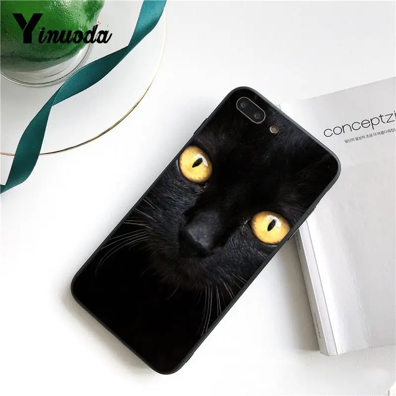 Yinuoda милый чехол с кошачьими глазками для телефона iPhone 6S 7 7plus 8 8Plus X Xs MAX 5 5S XR 11 Pro Max