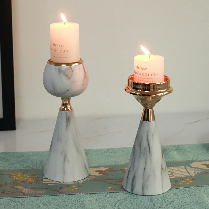 

Wedding White Ceramics Candlestick Form Vintage Nordic Candle Stand Centerpiece Candles Kaarsenhouder Home Decoration 50ZT
