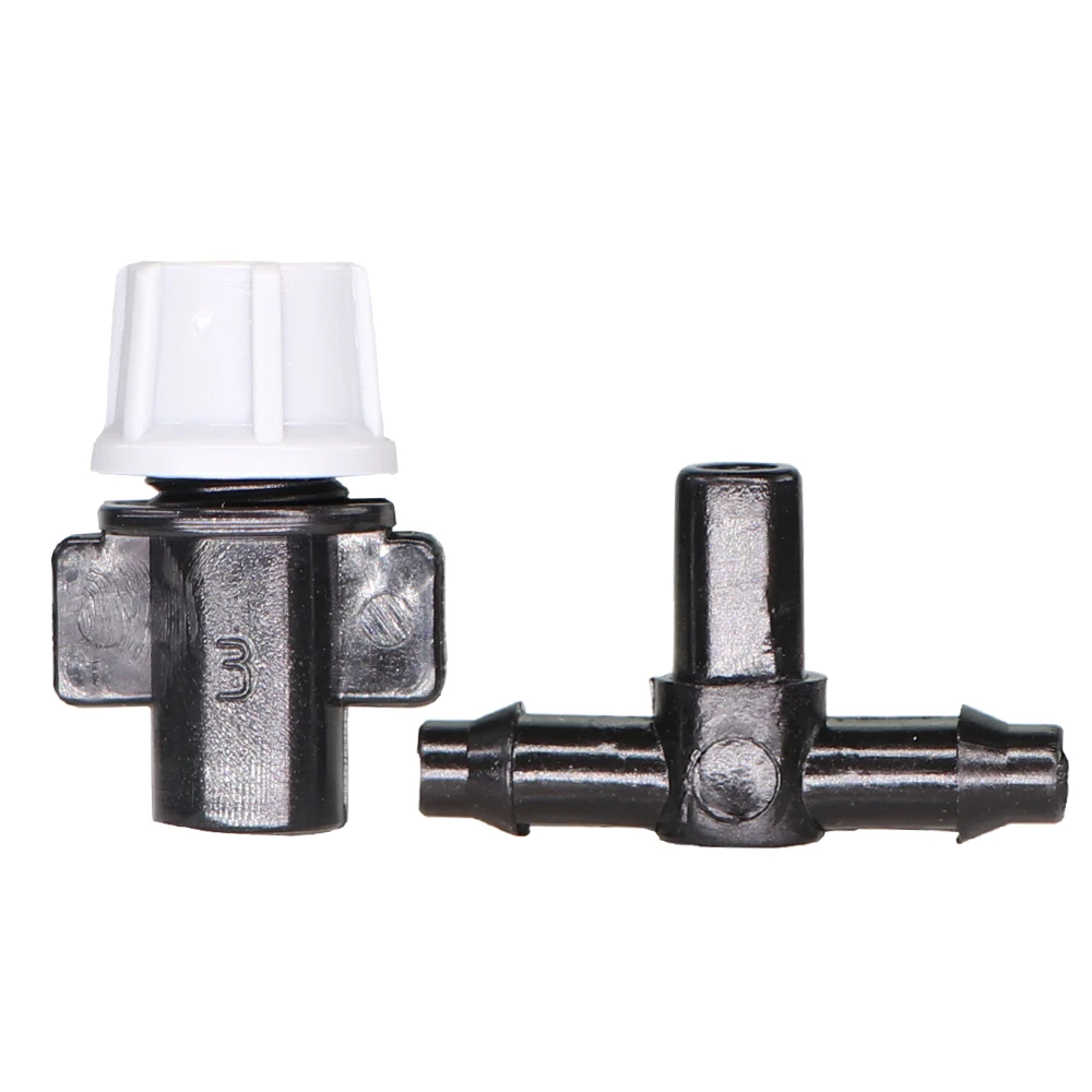 20PCS Adjustable Garden Drip Irrigation Misting Nozzles Dripper Sprayer 360° Atomization Sprinkler with 4/7mm Tee Barb Connector |