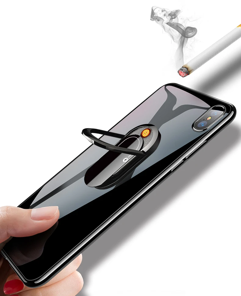 Кольцо Зажигалка чешуйчатая Вольфрамовая проволока USB удобная зарядка держатель для мобильного телефона Коллекция подарков
