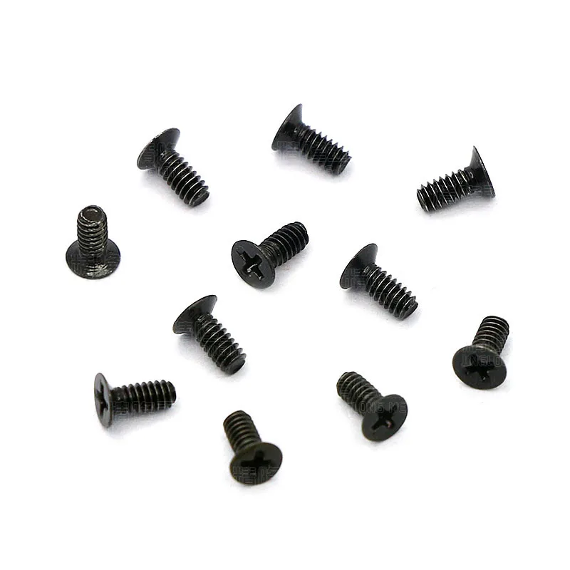 1000pcs/lot M1.6*3 Head diameter 2.5mm Countersunk head philips machine screw black zinc plated KM1.6 | Обустройство дома