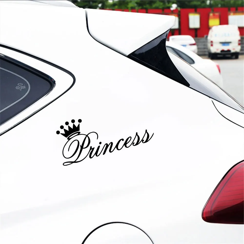 

Crown Princess Car Sticker waterproof automobile Decals decoration ANY SIZE Vinyl Car Rear window door Removable Sticker HY1719