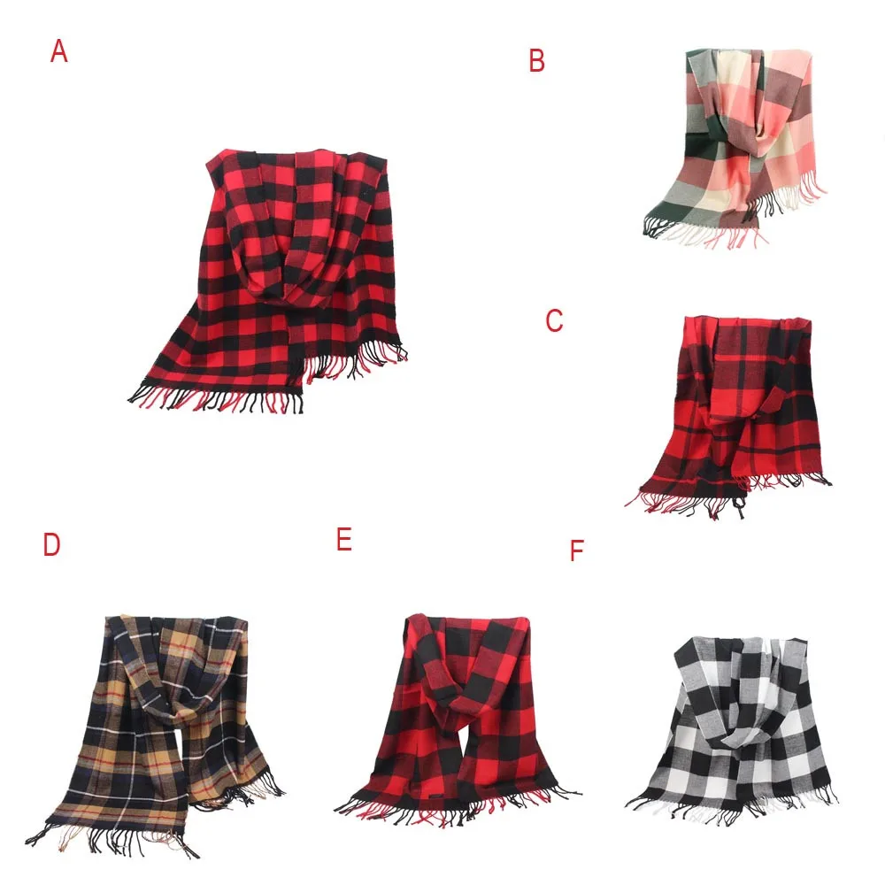 

2019 fashion new best selling plaid British style cashmere warm scarf tassel shawl rectangular scarf shawl 40*